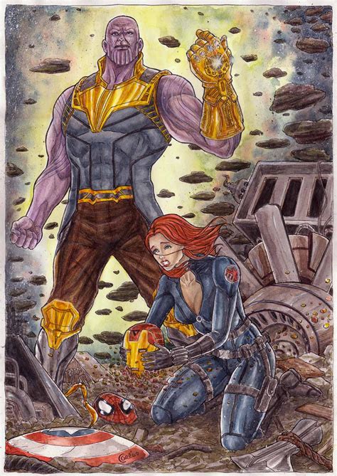 black widow and thanos porn